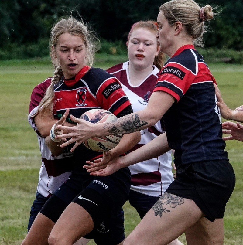 Tash Cooper & Gina Roby combining (Biggleswade Ladies v Welwyn friendly)