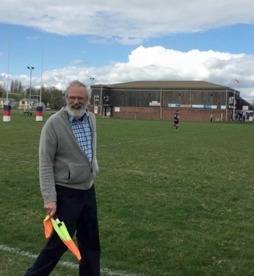 Photo of Clive Wilson running the line at Biggy