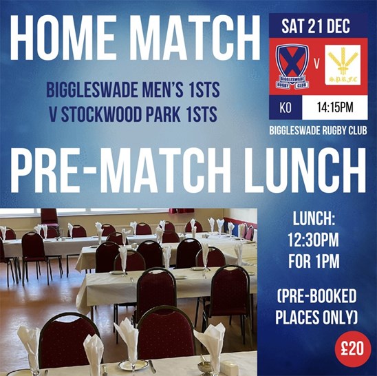 Poster for Dec 21 Pre-Match lunch - all the details are in the text of the post