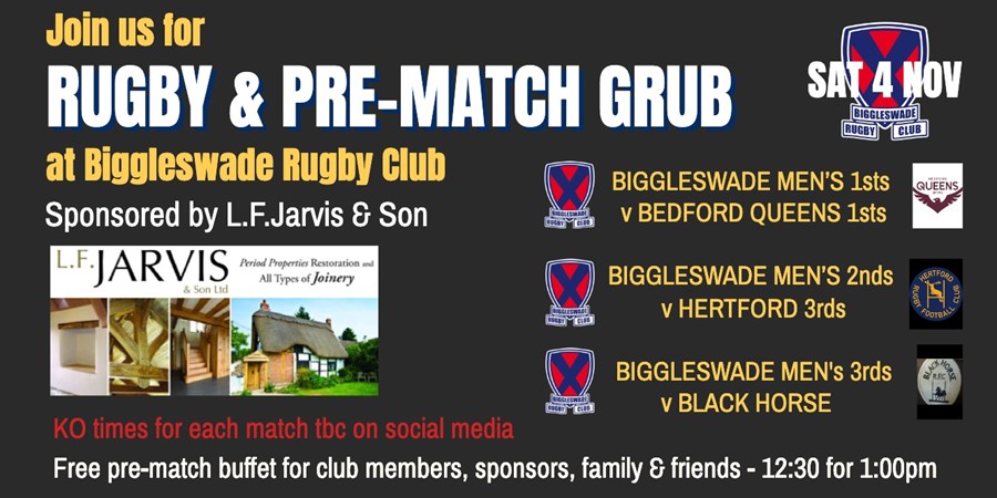 Poster giving details for LF Jarvis & Son sponsored buffet