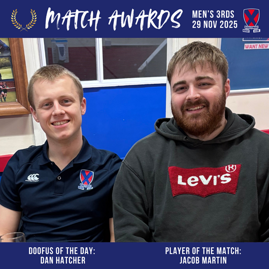 Pic shows Dan Hatcher and Jacob Martin, match awards winners