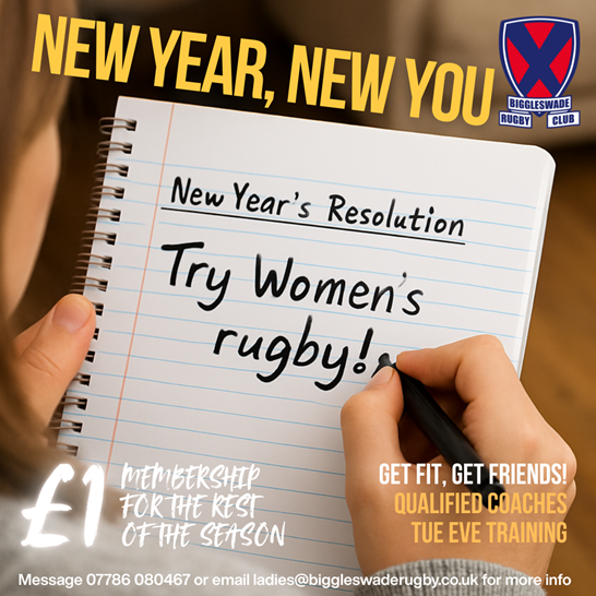 New Year, New You - Try Women's Rugby poster
