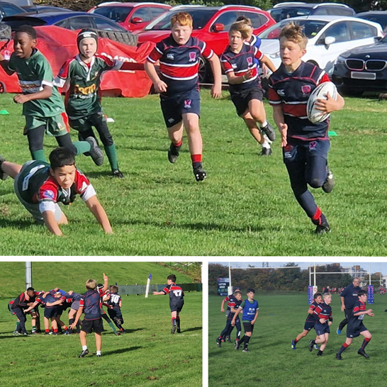 Action photo montage from U12s game v Luton