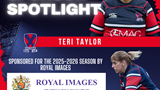 Graphic with picture of Teri Taylor and logo of Royal Images