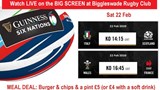 SIx Nations Watch on the Big Screen poster