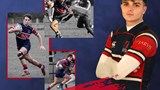 Graphic shows several photos of Aaron Beyzade