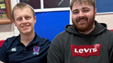 Pic shows Dan Hatcher and Jacob Martin, match awards winners