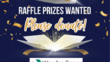 Graphic appealing for raffle prizes for Wooden Spoon children's charity 