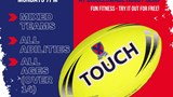 Poster with the information about Monday touch reugby sessions at the club (details covered in the text of this story)