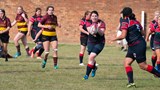 Amy Schiller passes the ball as Biggleswade launch attack against Ampthill