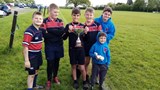 Some of Biggleswade's U12 players pictured with the Rushden & Higham Jubilee Cup