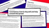 Montage of Government guidelines on Coronovirus